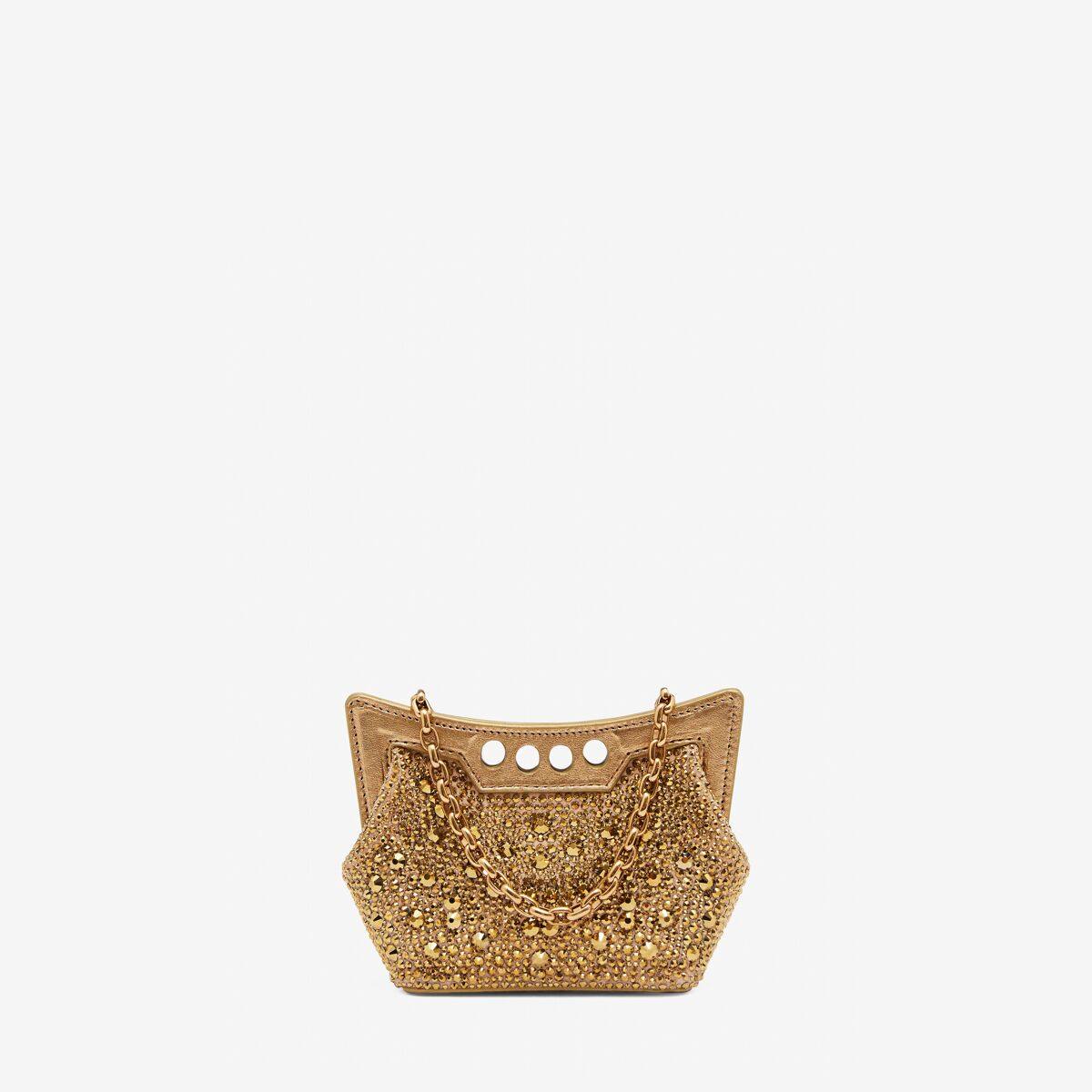 Alexander McQueen Women's Gold The Micro Peak Bag (Calf Leather)